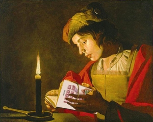 painting-of-man-reading-by-candlelight